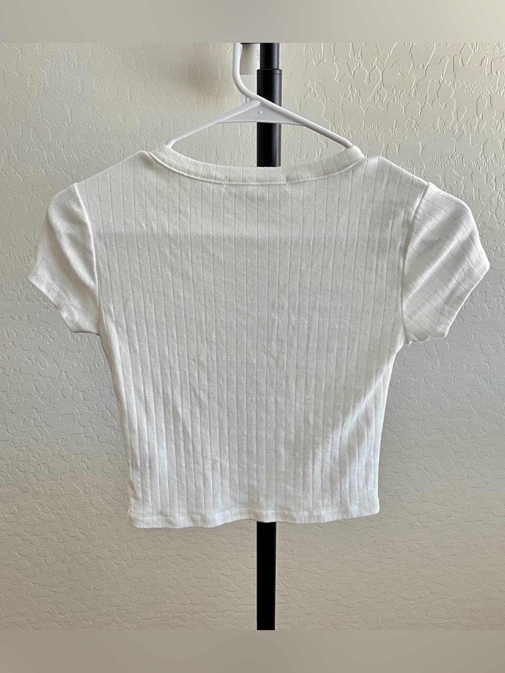 Altar'd State Karma is a Cat White Ribbed Kitten Graphic Baby Tee - Picture 7 of 7
